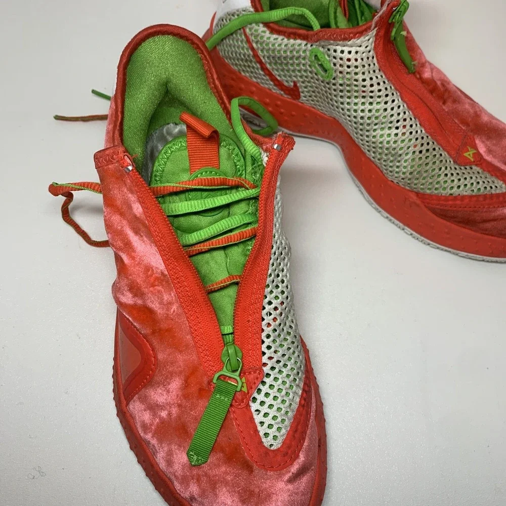 Nike PG 4 Christmas Men 8.5 Crimson/White-Green-Apple Basketball Shoe CD5079-602